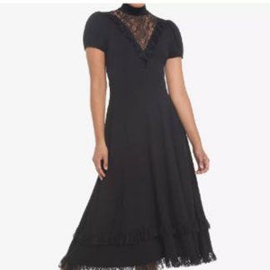 Hot Topic Lace Midi Dress- Wednesday Addams Style- Medium- New With Tag